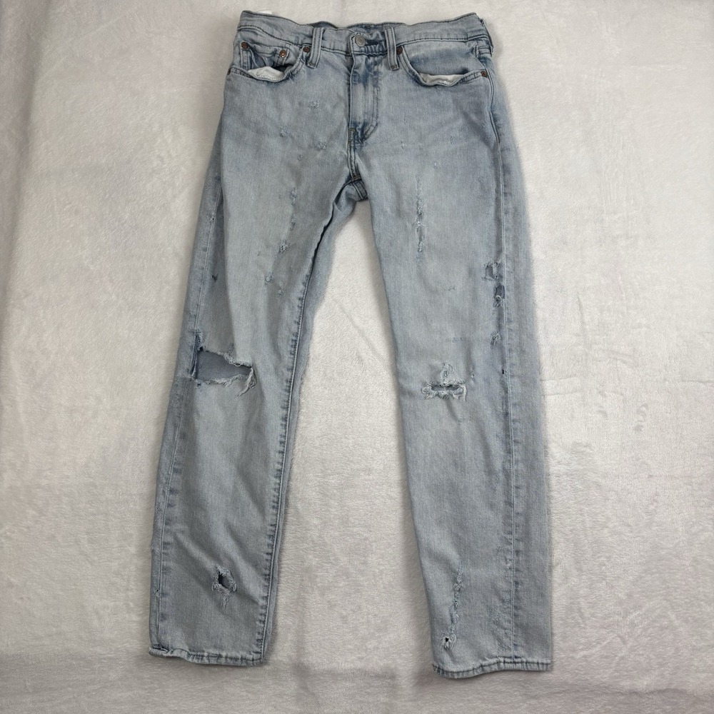 Levi's‎ Premium 502 Tapered Blue Denim Jeans Distressed Men's 29" W x 28" L